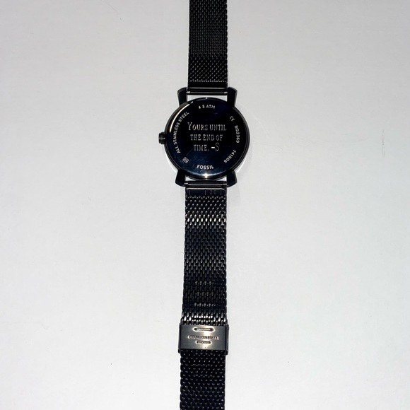 Fossil Watch Rhett Three-Hand Black Stainless Steel Watch - Picture 4 of 5